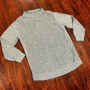 Loft sweater tunic length high neck size XL green white
